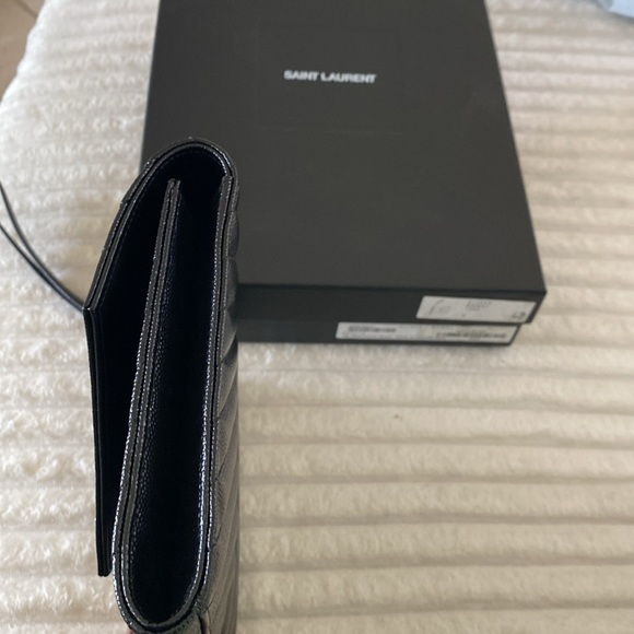 Saint Laurent New envelope pouch bag, clutch wristlet, YSL monogram - Picture 3 of 7